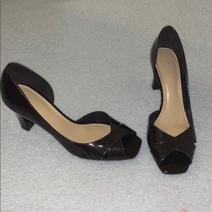 Dark Brown Shiny Alex Marie Heels